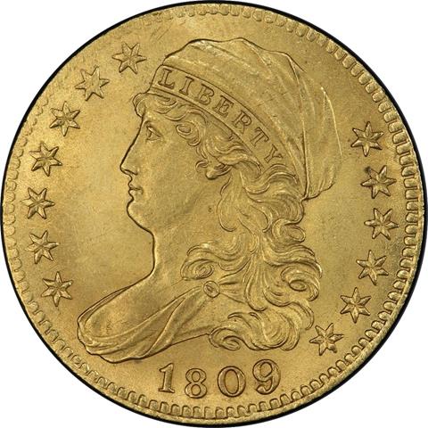 1809/8 CAPPED BUST $5