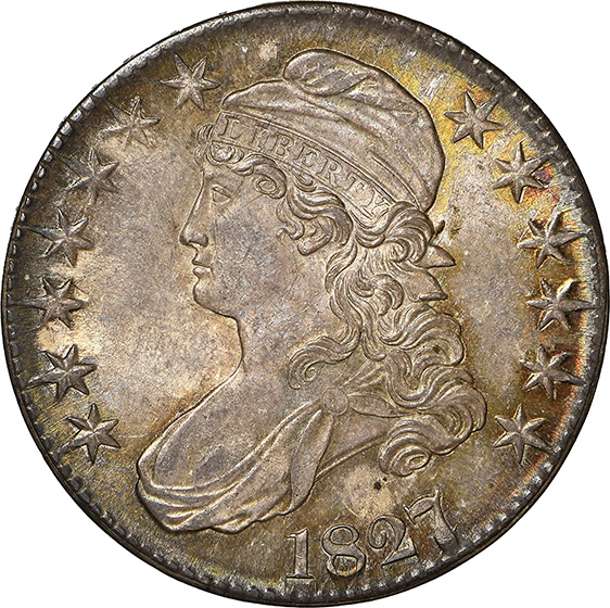 Picture of 1827/6 CAPPED BUST 50C MS66 