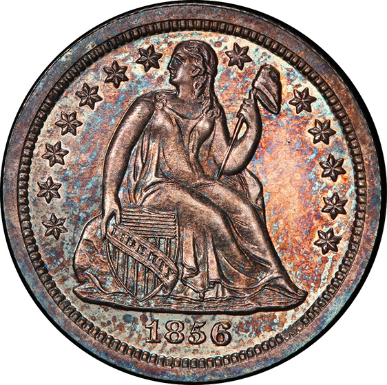 Picture of 1856 LIBERTY SEATED 10C, SMALL DATE PR65 