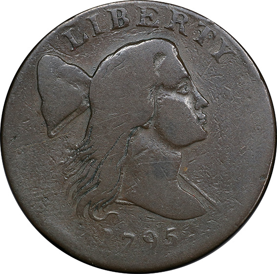 Picture of 1795 FLOWING HAIR LARGE 1C, JEFF, PLAIN EDGE MS12 Brown Picture of 1795 FLOWING HAIR LARGE 1C, JEFF, PLAIN EDGE MS12 Brown