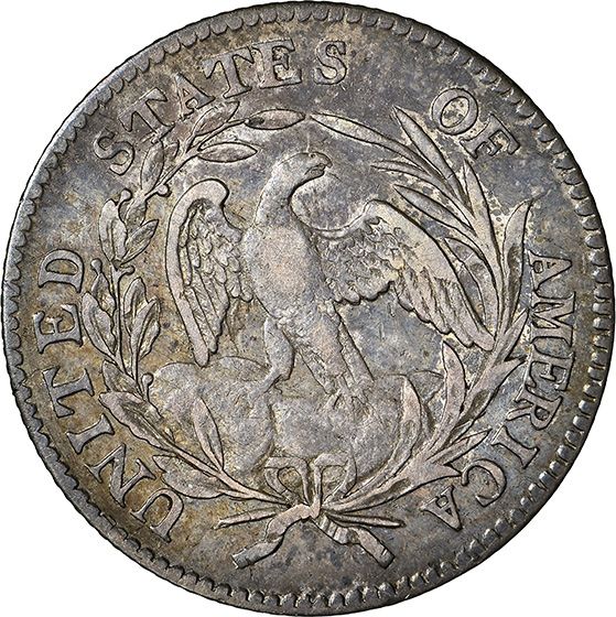 Picture of 1797 DRAPED BUST 10C, 13 STARS AU55 