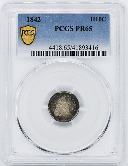 Picture of 1842 LIBERTY SEATED H10C PR65 