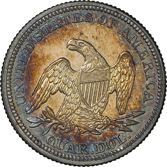 Picture of 1858 LIBERTY SEATED 25C, NO MOTTO PR66+ Cameo