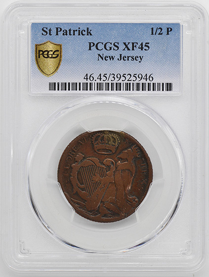 Picture of ST PATRICK NEW JERSEY 1/2 P XF45 Brown