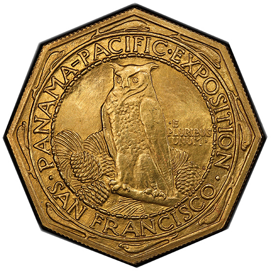 Picture of 1915-S GOLD $50, PAN-PAC OCTAGONAL MS64 