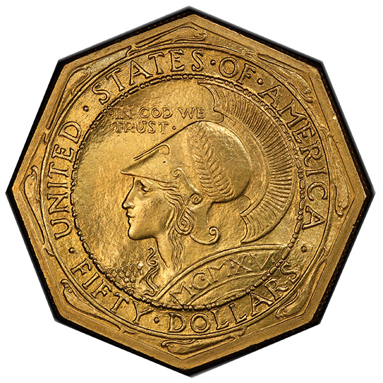 Picture of 1915-S GOLD $50, PAN-PAC OCTAGONAL MS64 