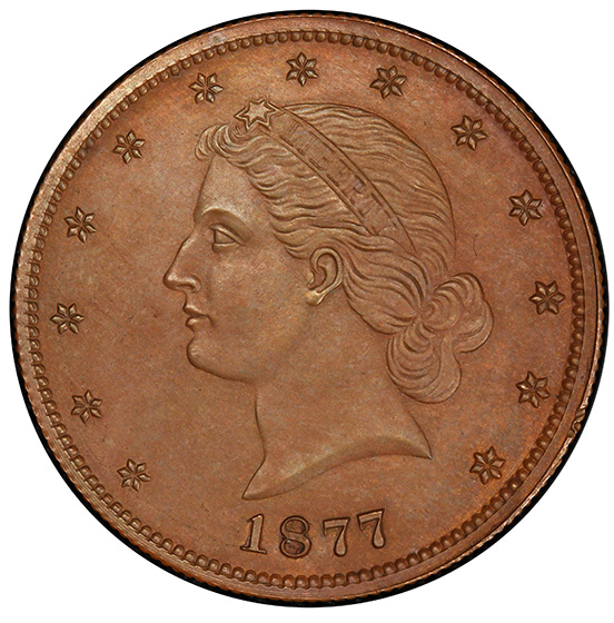Picture of 1877 50C J-1541 PR65 Brown