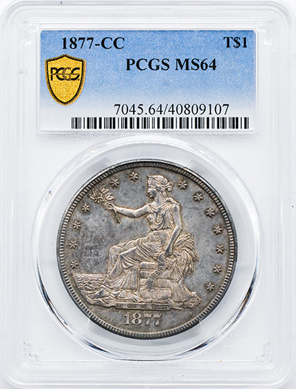 Picture of 1877-CC TRADE T$1 MS64 