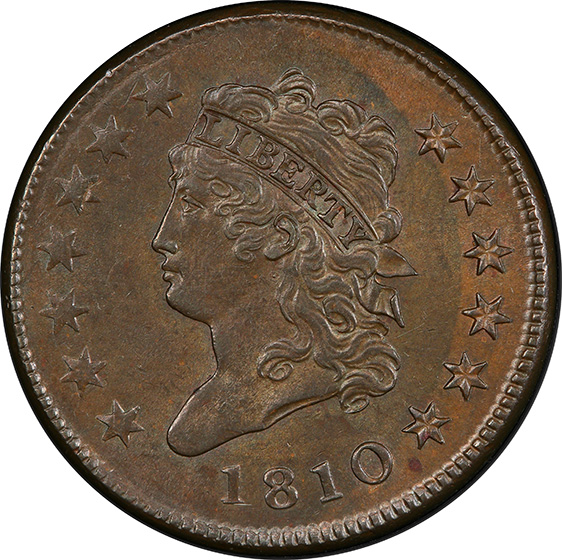 Picture of 1810 CLASSIC HEAD 1C MS64 Brown