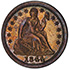 Picture of 1844 LIBERTY SEATED 10C PR64 