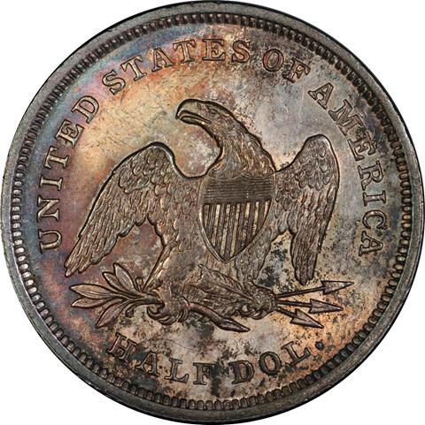 Picture of 1839 LIBERTY SEATED 50C, NO DRAPERY MS65 