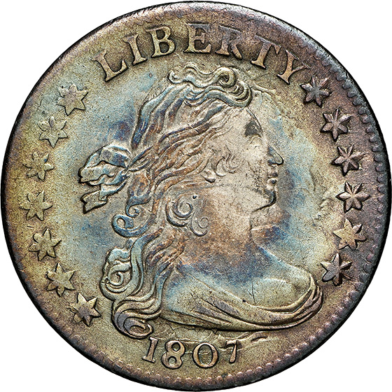 Picture of 1807 DRAPED BUST 10C MS64 