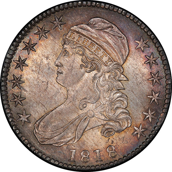 Picture of 1818 CAPPED BUST 50C MS65 