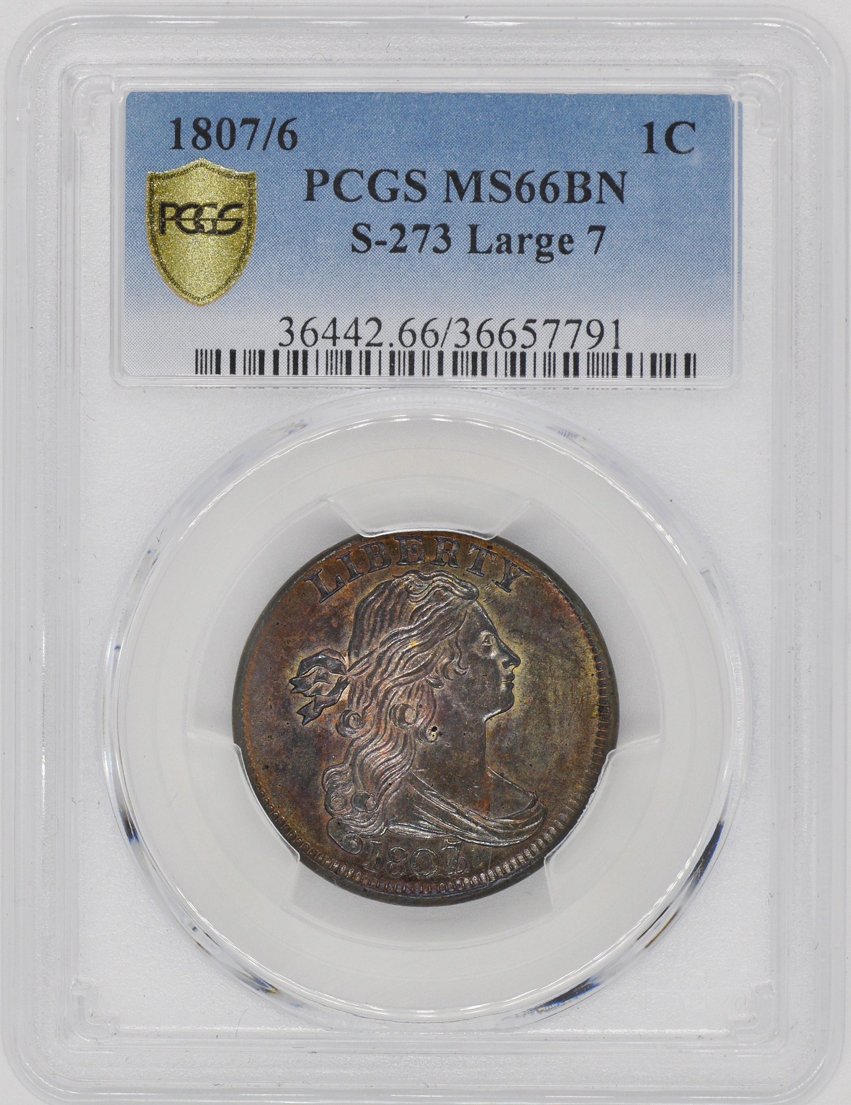 1807/6 DRAPED BUST 1C, LARGE 7 | Rare Coin Wholesalers, a S.L.Contursi