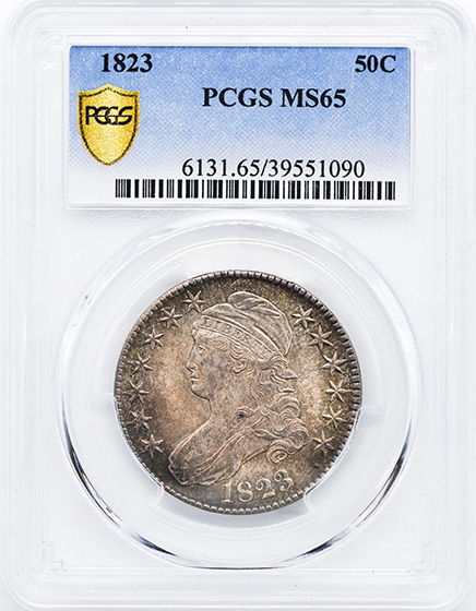 Picture of 1823 CAPPED BUST 50C MS65 