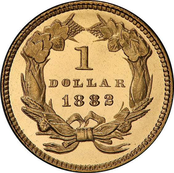 Picture of 1882 GOLD G$1, TYPE 3 PR67 Deep Cameo
