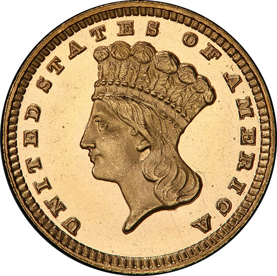 Picture of 1882 GOLD G$1, TYPE 3 PR67 Deep Cameo
