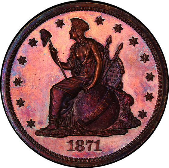 Picture of 1871 S$1 J-1138C PR65 Brown