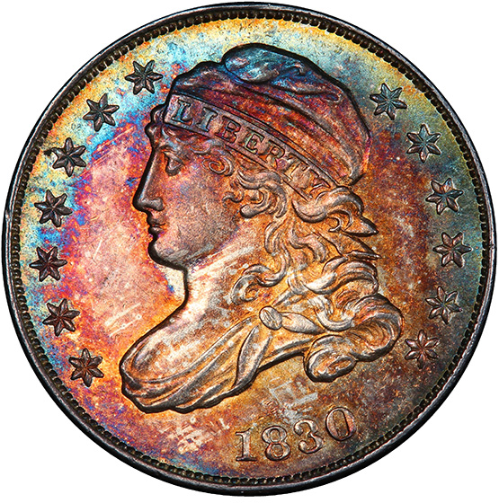 Picture of 1830/29 CAPPED BUST 10C MS66 