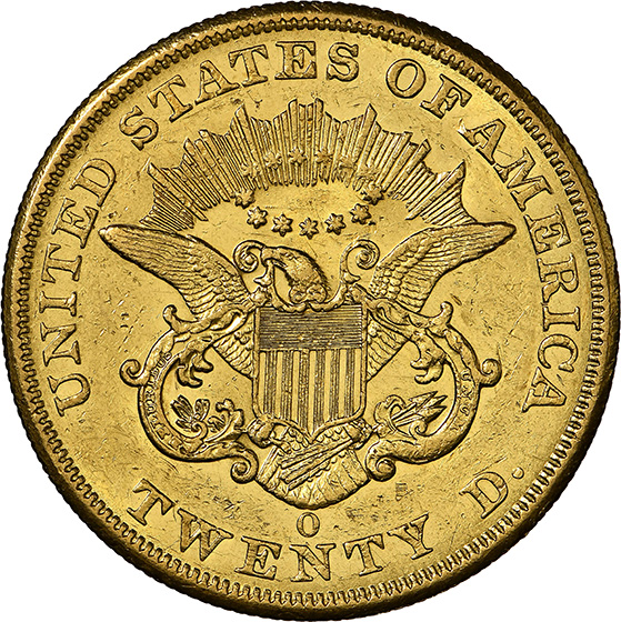 Picture of 1851-O LIBERTY HEAD $20 MS60 