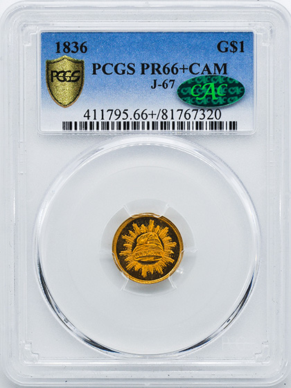 Picture of 1836 G$1 J-67 PR66+ Cameo