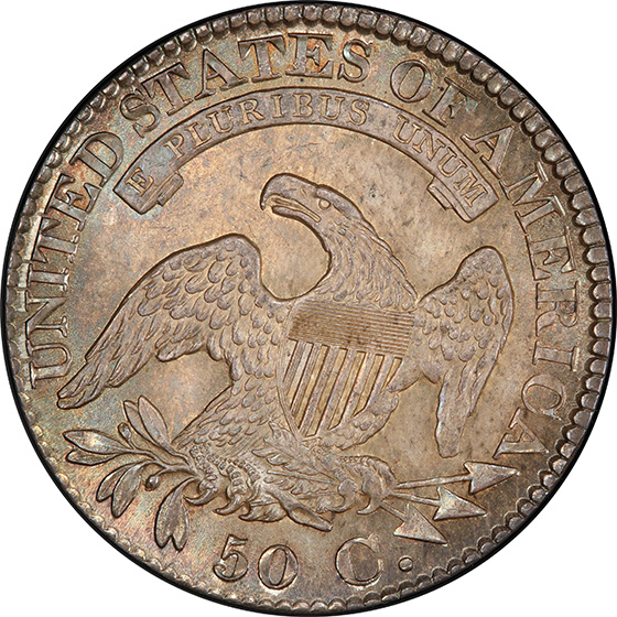 Picture of 1827 CAPPED BUST 50C, CURL BASE 2 MS65 