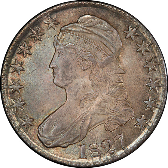 Picture of 1827 CAPPED BUST 50C, CURL BASE 2 MS65 