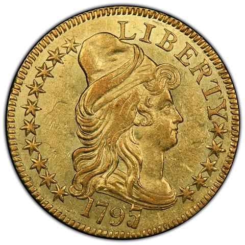 Picture of 1797/5 DRAPED BUST $5, LARGE EAGLE MS61 