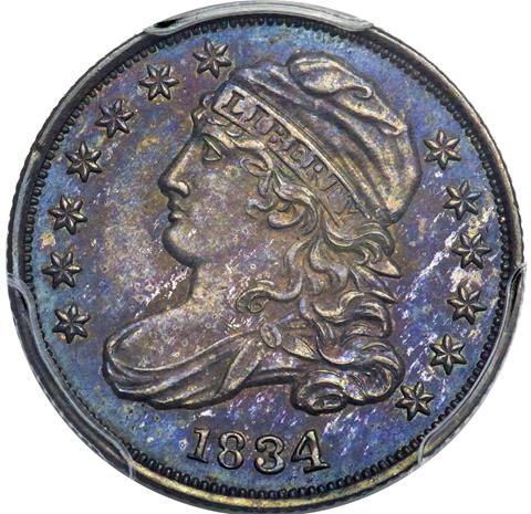 Picture of 1834 CAPPED BUST 10C PR65