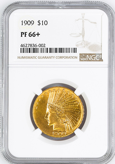 Picture of 1909 INDIAN $10 PR66+ 