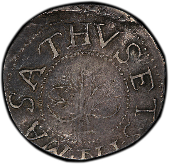 Picture of 1652 OAK TREE SHILLING, OAK TREE, IN AT BOTTOM AU50 