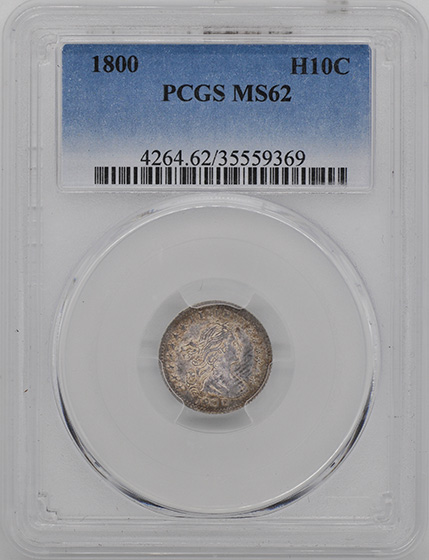 Picture of 1800 DRAPED BUST H10C MS62 