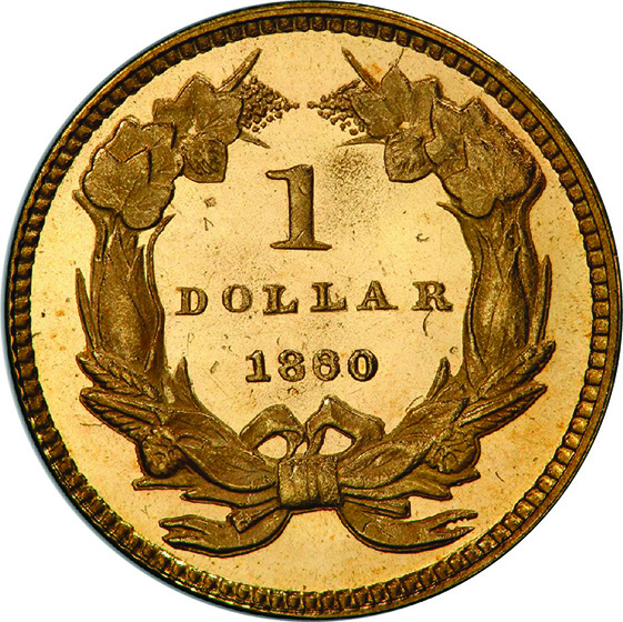 Picture of 1860 GOLD G$1, TYPE 3 PR65 Cameo