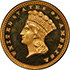 Picture of 1876 GOLD G$1, TYPE 3 PR66 Deep Cameo