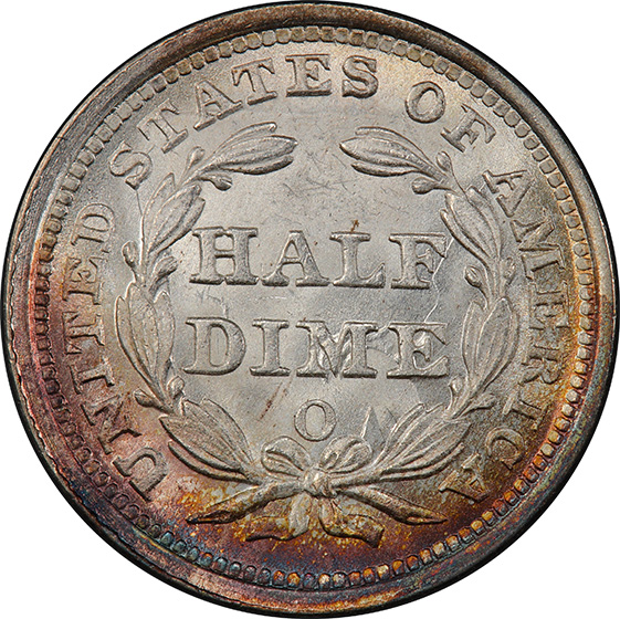 Picture of 1857-O LIBERTY SEATED H10C MS67+ 