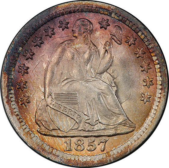 1857-O LIBERTY SEATED H10C