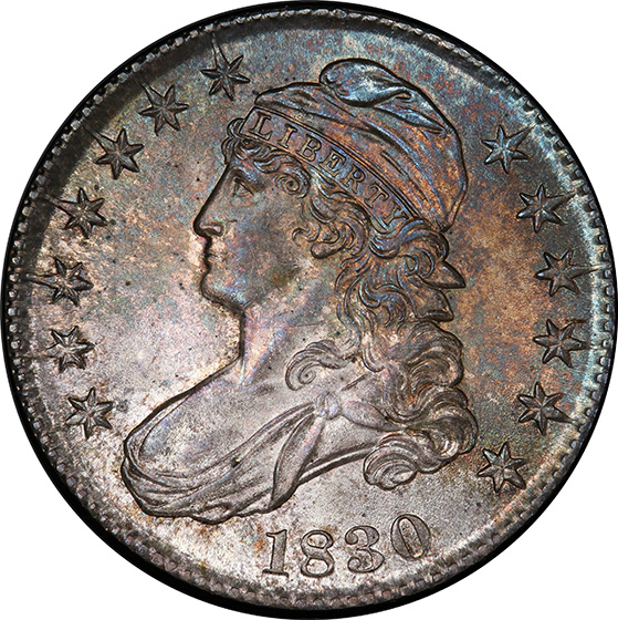 Picture of 1830 CAPPED BUST 50C, SMALL 0 MS65+ 
