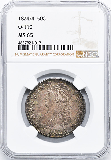 Picture of 1824/4 CAPPED BUST 50C MS65 