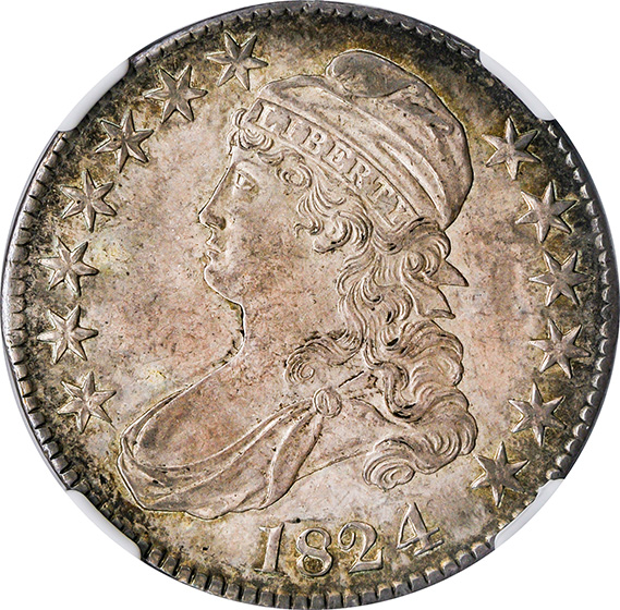 Picture of 1824/4 CAPPED BUST 50C MS65 