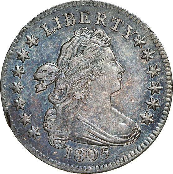 Picture of 1805 DRAPED BUST 10C, 4 BERRIES MS65 