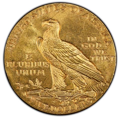 Picture of 1910-S INDIAN HEAD $5 MS64+