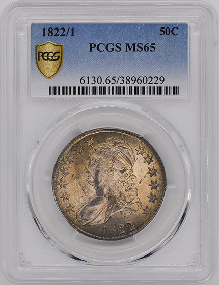 Picture of 1822/1 CAPPED BUST 50C MS65 