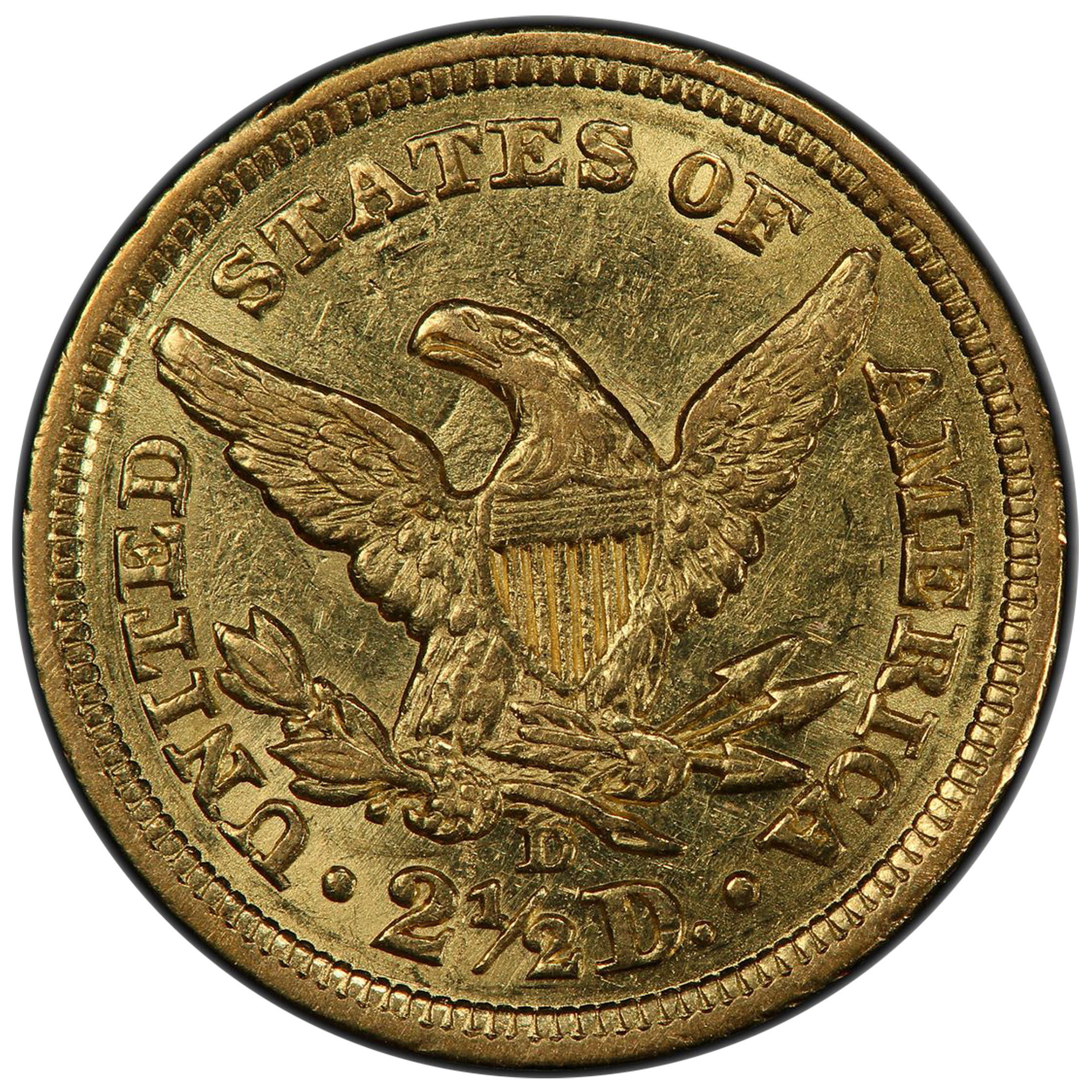 1842-D LIBERTY HEAD $2.5  Rare Coin Wholesalers, a S.L.Contursi