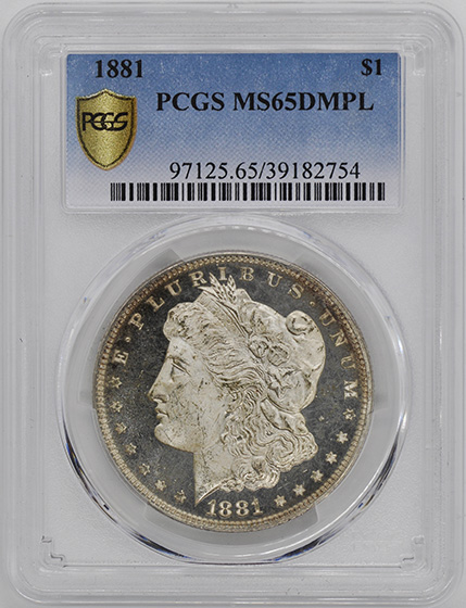 Picture of 1881 MORGAN S$1 MS65 DMPL