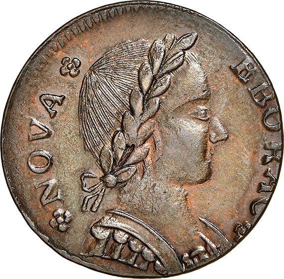Picture of 1787 NOVA EBOR, SEATED RT COPPER MS65 Brown
