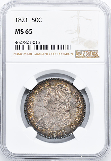 Picture of 1821 CAPPED BUST 50C MS65 