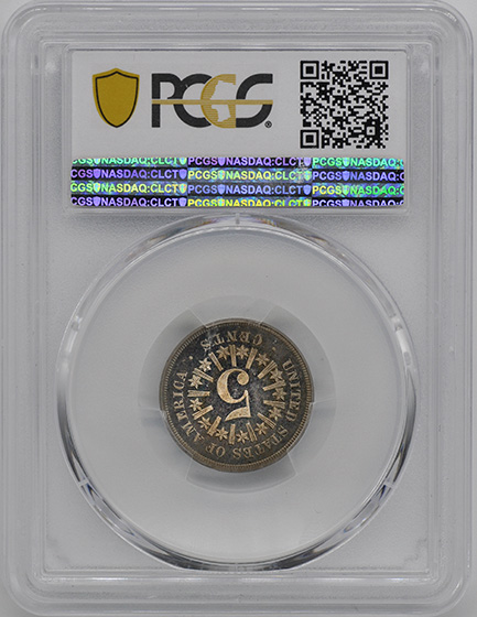 Picture of 1867 SHIELD 5C, RAYS PR65 Cameo
