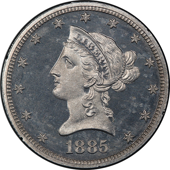Picture of 1885 LIBERTY $10, J-1755 PR65 Cameo