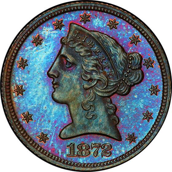 Picture of 1872 LIBERTY HEAD $5 PR67+ Brown
