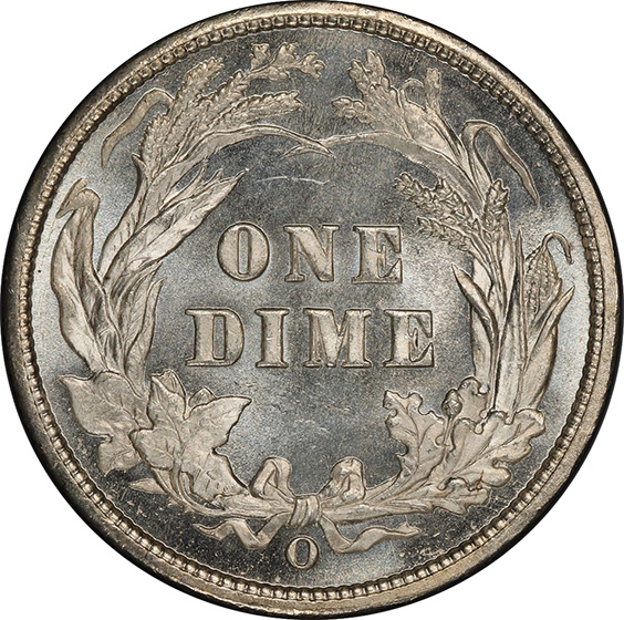 Picture of 1899-O BARBER 10C MS67 